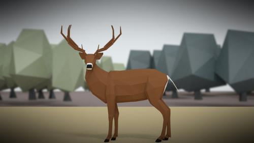 deer low poly preview image